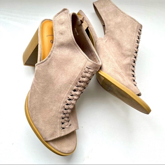 GAP Suede Slingback Peep Toe Mules - Picture 6 of 9